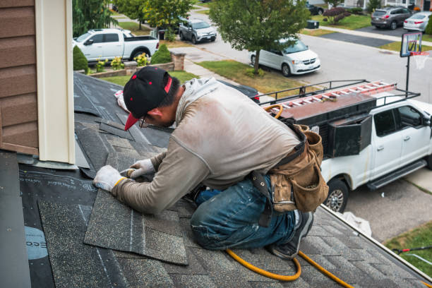 Professional Gutter Repair And Installation technician working in Cameron, WI